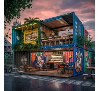 Container cafe 2 tầng