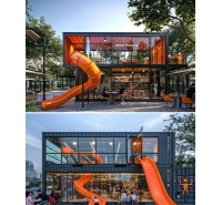 Container cafe 2 tầng