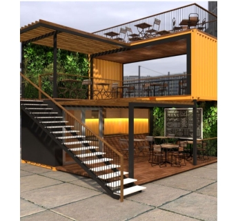 Container cafe 2 tầng