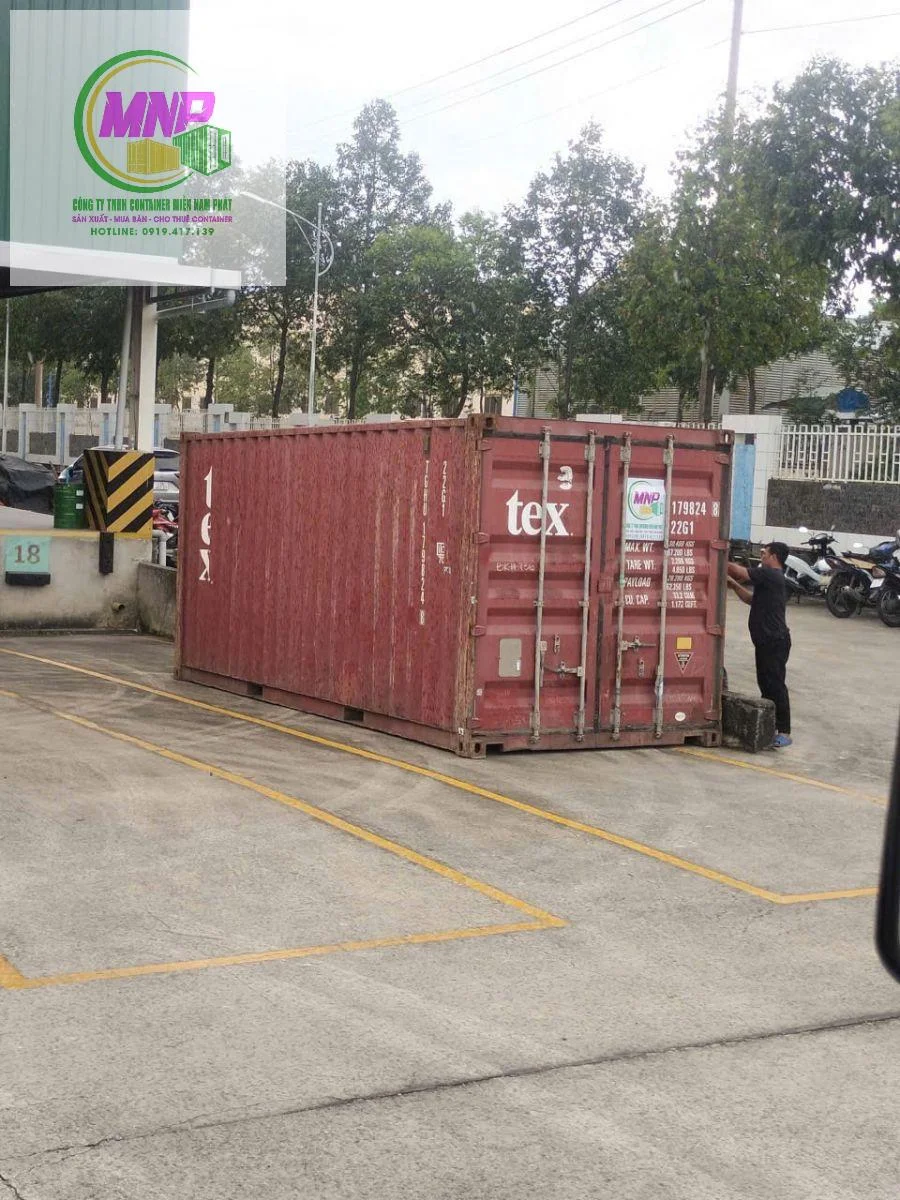 Container kho 20ft sau lắp đặt tại KCN Nam Tân Uyên sẵn sàng đưa vào sử dụng