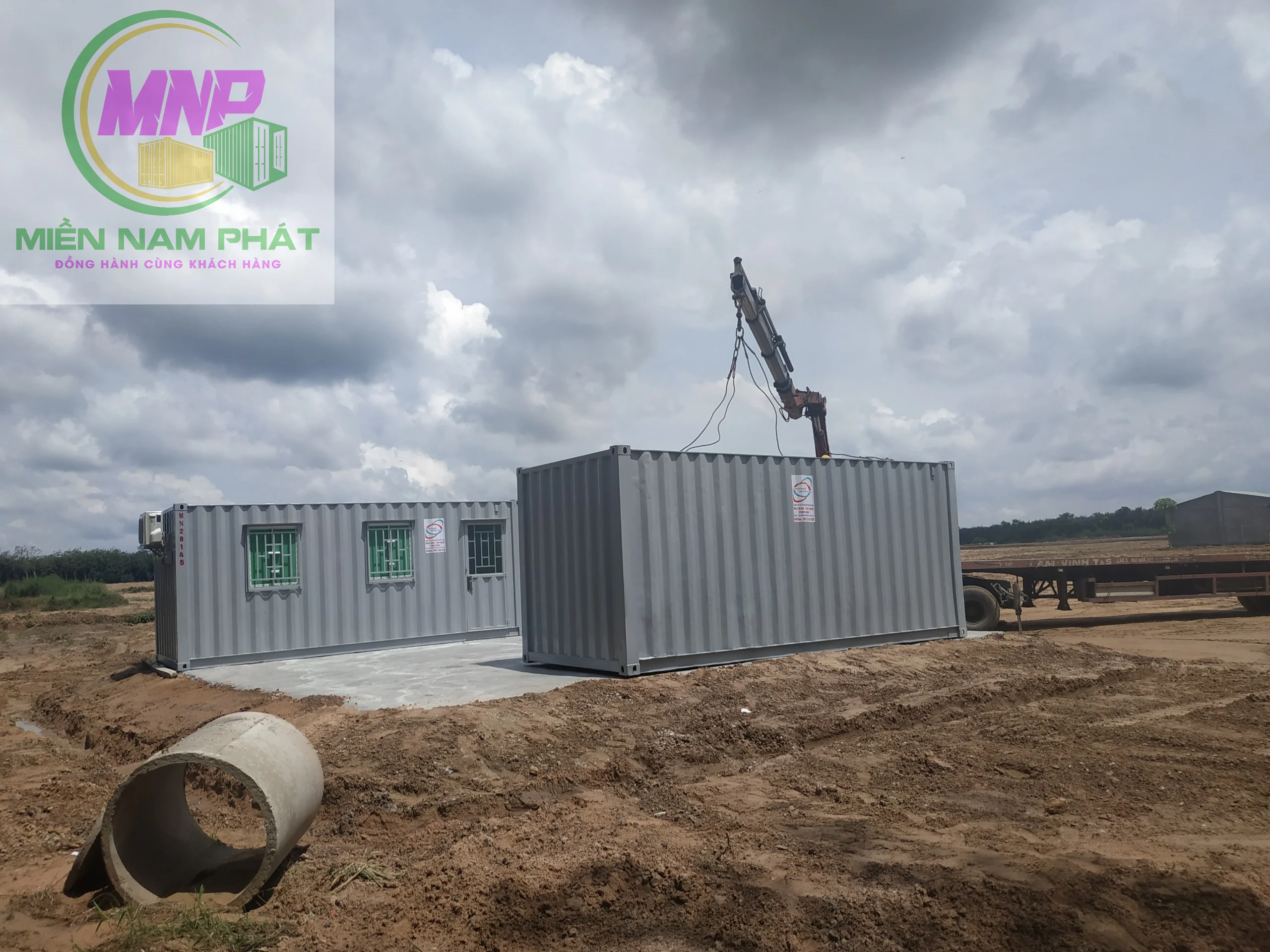 Container 40HC cho thuê tại KCN Hiệp Thạnh Long An