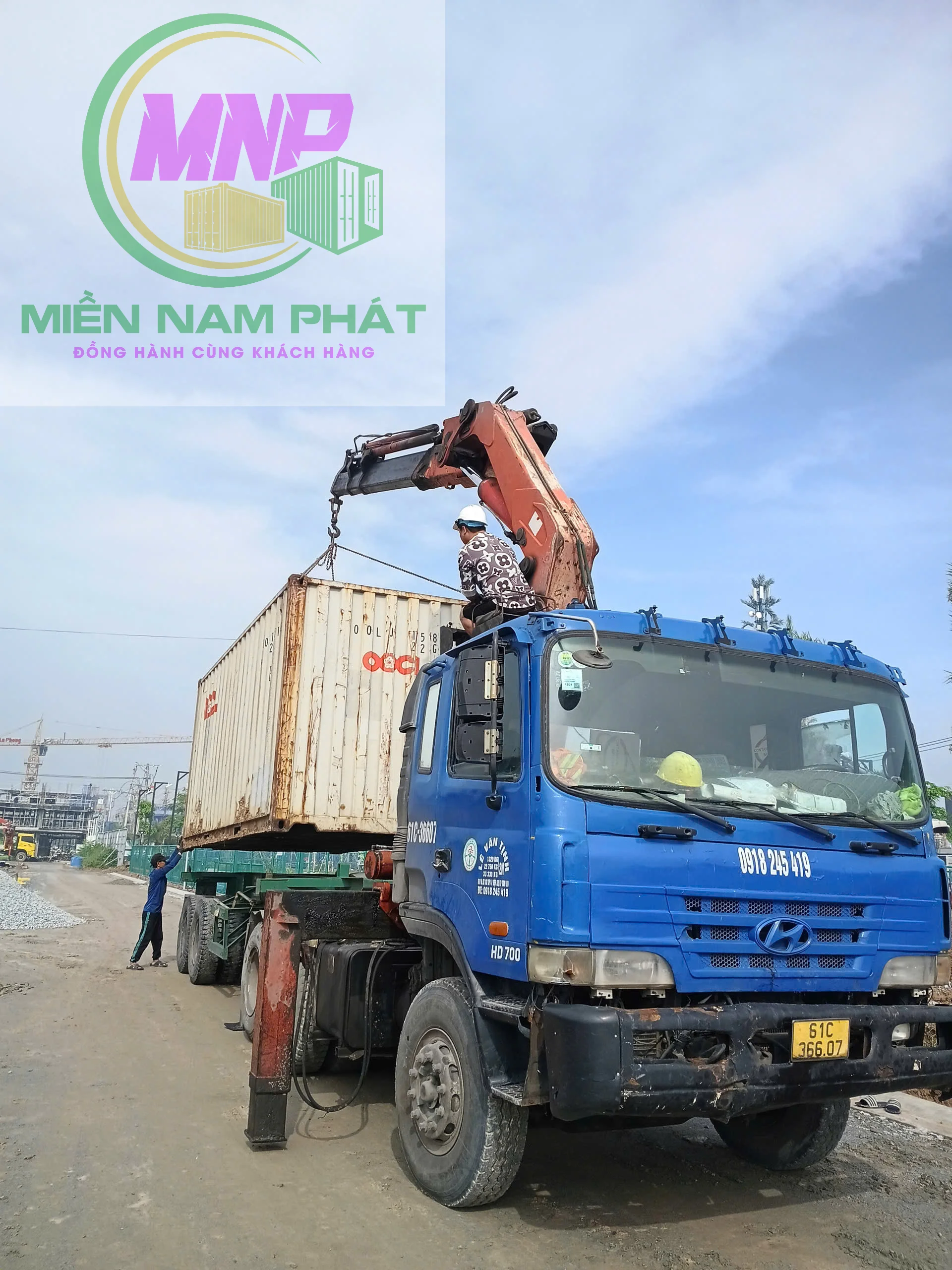 Container 40HC cao và container 40ft cho thuê tại KCN Đức Hòa 3 Long An