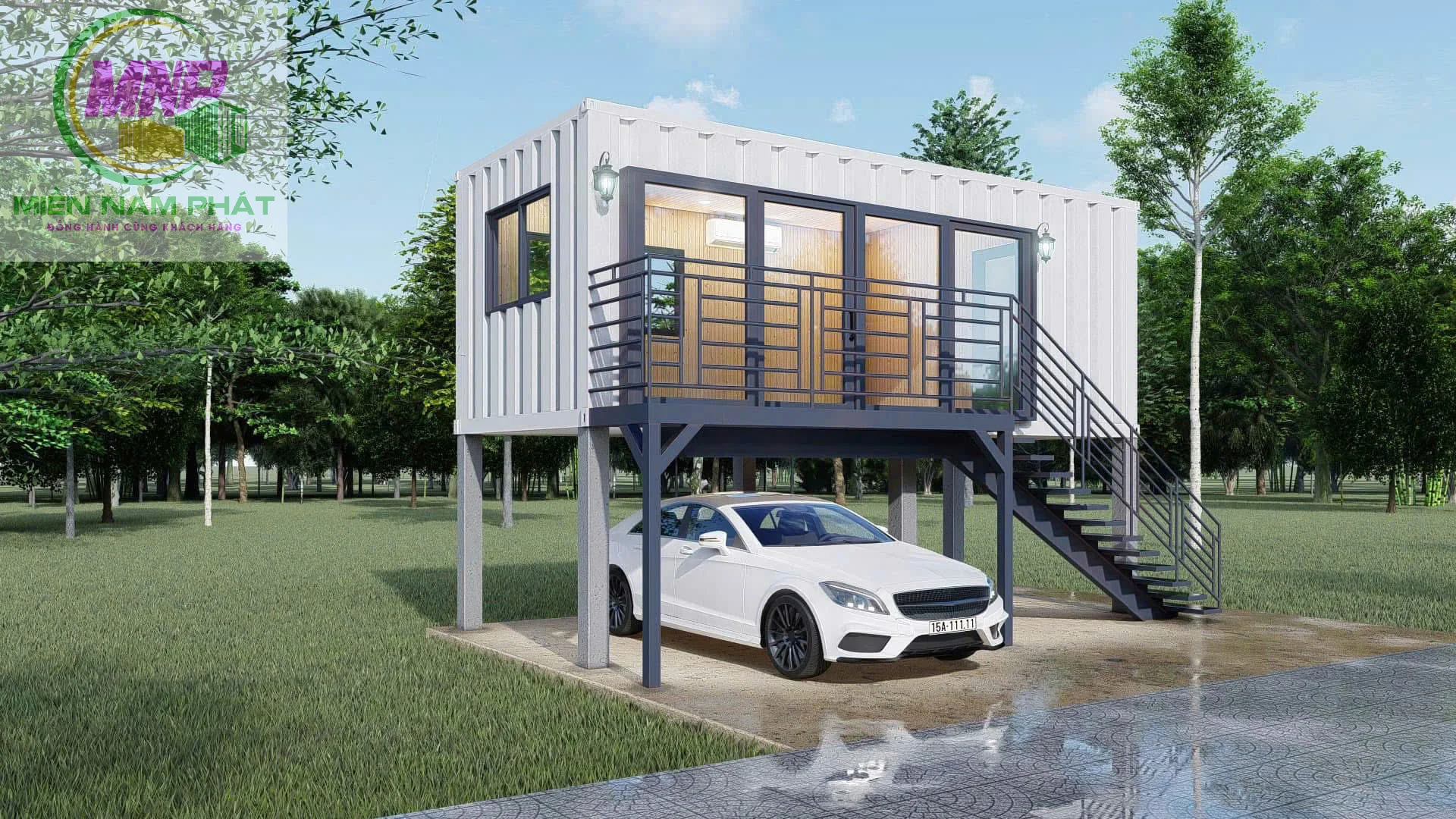 Vận chuyển container vào khu công nghiệp đúng tiến độ