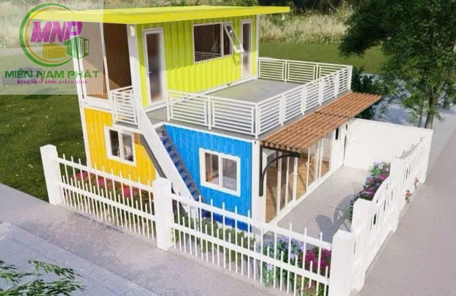 Thiết kế container theo yêu cầu Miền Nam Phát – container homestay quán cafe showroom