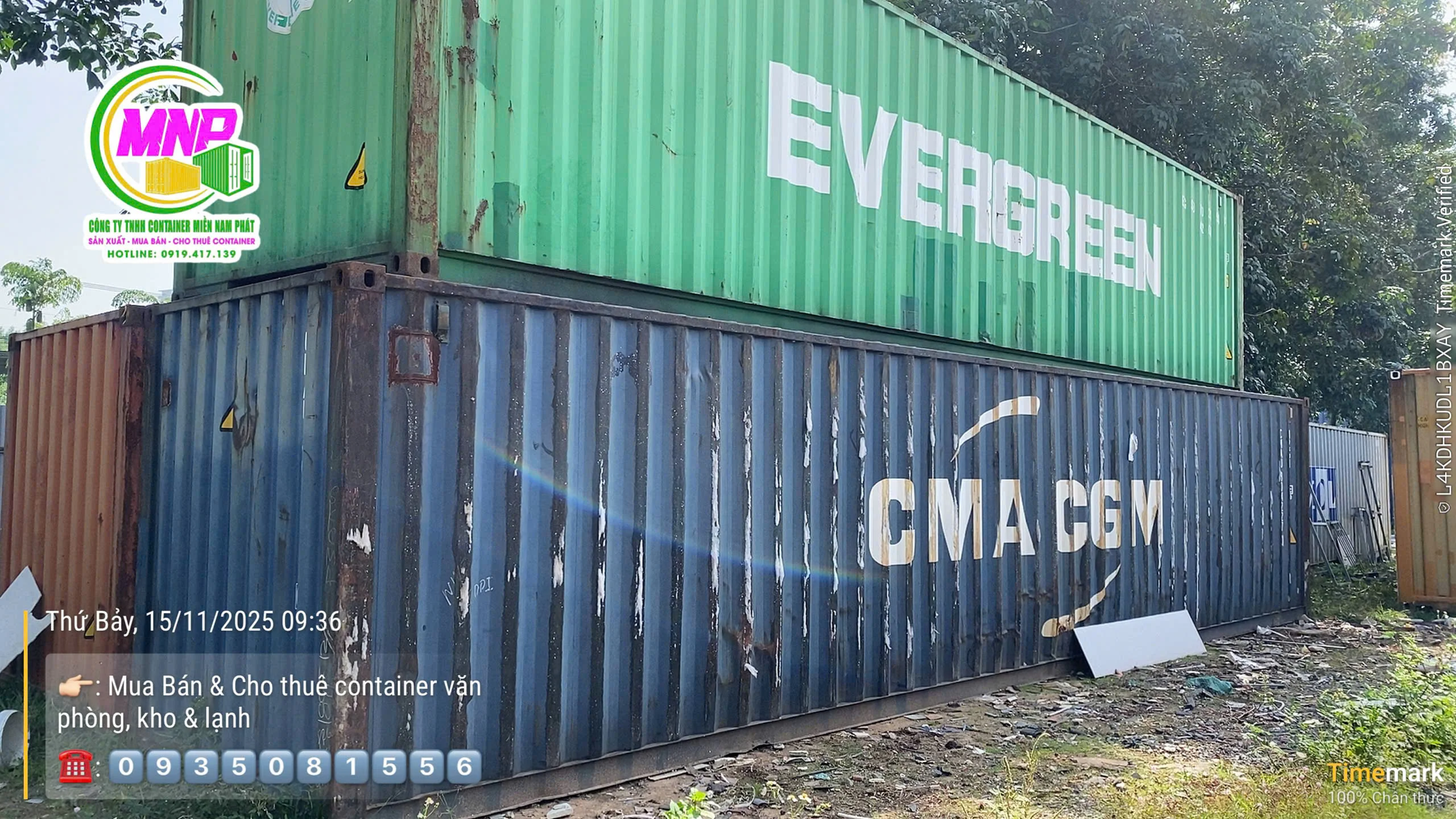 Container kho 20ft cho thuê tại khu công nghiệp Tân Đông Hiệp Bình Dương